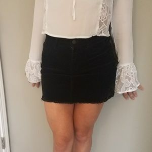 Black Brandy Melville corduroy mini skirt